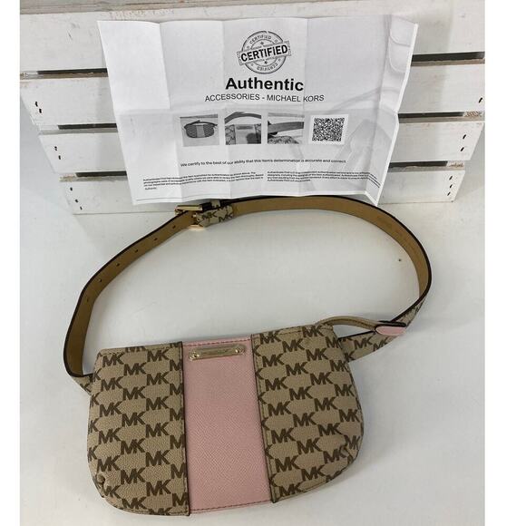 MICHAEL KORS SIGNATURE SAFFIANO LEATHER BELT BAG FANNY PACK - Picture 1 of 11